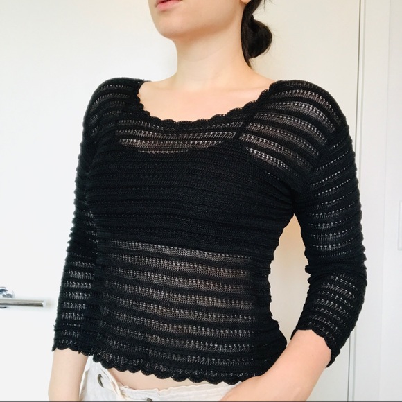 Brandy Melville Mesh Long sleeve Top - Picture 2 of 9